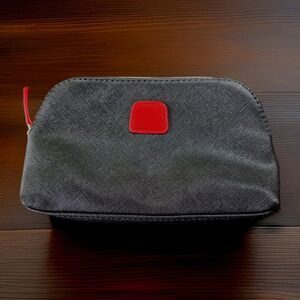Bric's Travel Cosmetic Bag Quatar Airline Black Toiletry Clutch